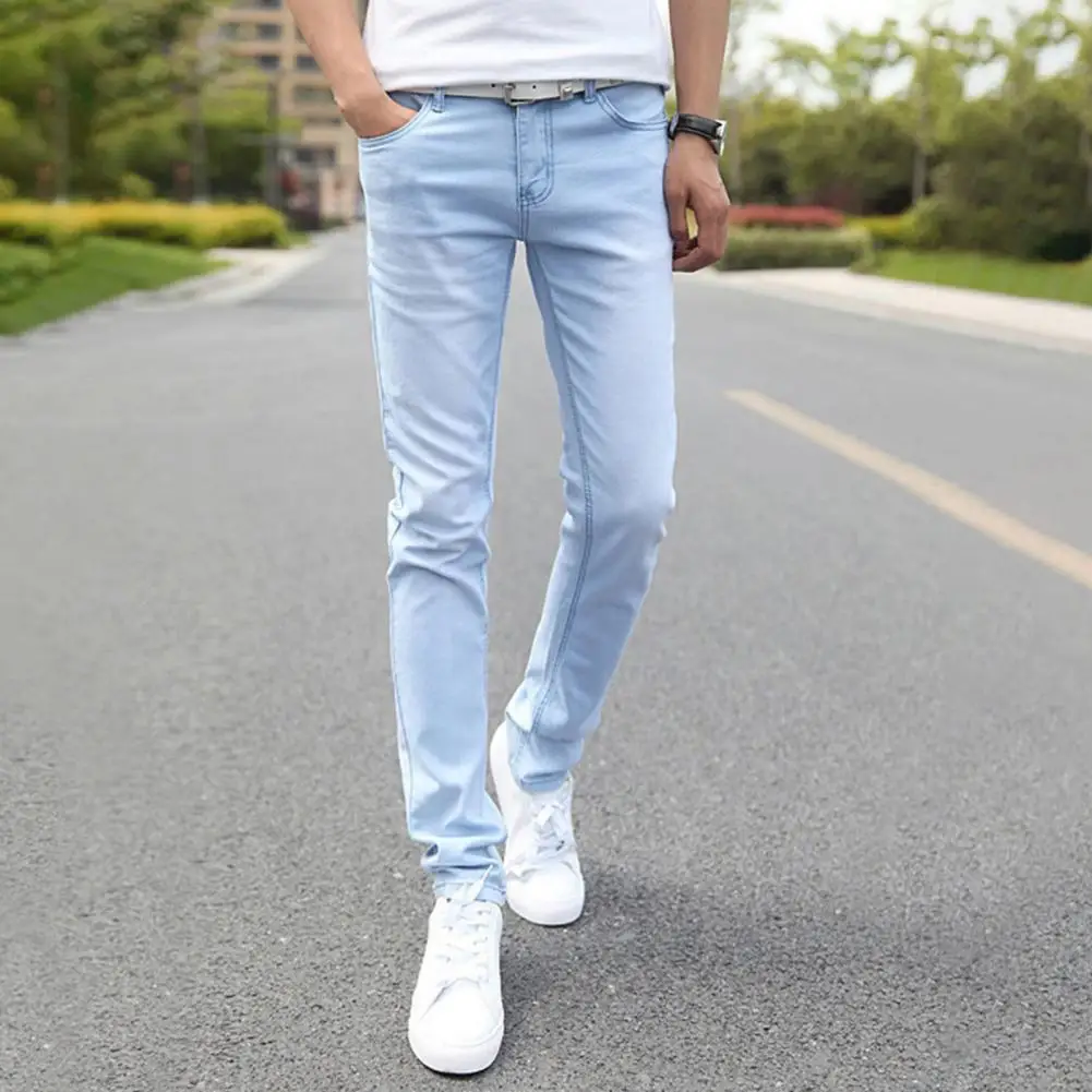 Stylish Denim Trousers Zipper Button Fly Straight Leg Teenager Slim Fit Pencil Jeans Skin-Touch Men Jeans Male Clothing
Stylish Denim Trousers Zipper Button Fly Straight Leg Teenager Slim Fit Pencil Jeans Skin-Touch Men Jeans Male Clothing