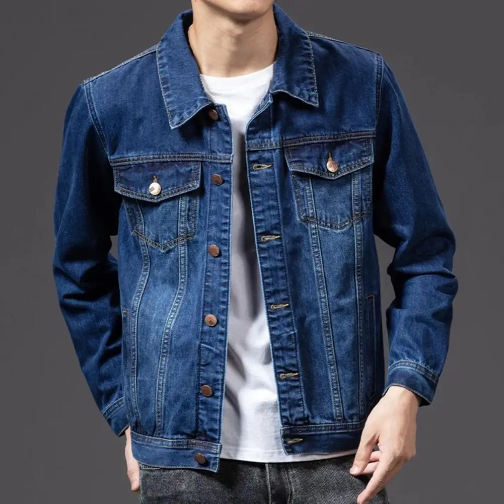 Great Spring Jacket Denim Leisure Spring Coat Single-breasted Buttons Men Coat for Daily Wear
Great Spring Jacket Denim Leisure Spring Coat Single-breasted Buttons Men Coat for Daily Wear