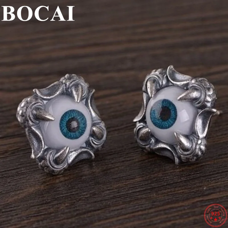 BOCAI S925 Sterling Silver Earrings for Women Men New Fashion Dragon Claws Eyes Square Ear-studs Argentum Jewelry Free Shipping
BOCAI S925 Sterling Silver Earrings for Women Men New Fashion Dragon Claws Eyes Square Ear-studs Argentum Jewelry Free Shipping