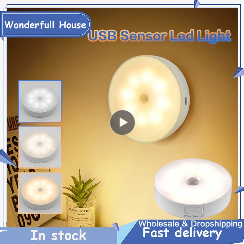 Wall-Mounted USB Rechargeable Motion Sensor LED Night Light Wireless Closet Light Wardrobe Kitchen Cabinet Lighting Wall Lamp
Wall-Mounted USB Rechargeable Motion Sensor LED Night Light Wireless Closet Light Wardrobe Kitchen Cabinet Lighting Wall Lamp