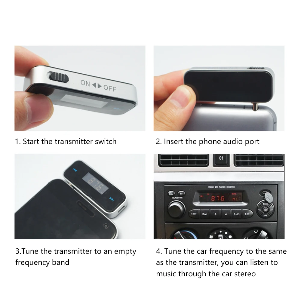 Wireless Transmitter FM Transmitter Wireless Transmitter 3.5mm FM Transmitter In-Car Music Audio Car FM Transmitter
Wireless Transmitter FM Transmitter Wireless Transmitter 3.5mm FM Transmitter In-Car Music Audio Car FM Transmitter