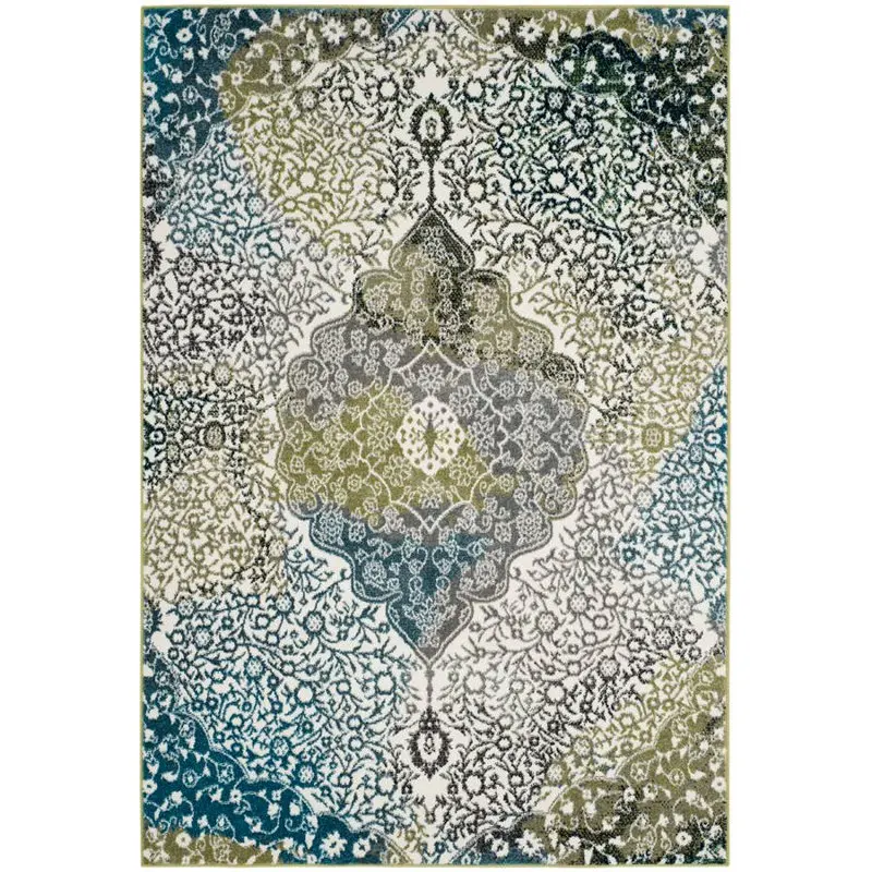 Abstract Colorful Ivory/Peacock Blue Edna Area Rug, 5'3" x 7'6" – Bright & Vibrantly Hand-Tufted with High Quality Woolen Yarns.
Abstract Colorful Ivory/Peacock Blue Edna Area Rug, 5'3" x 7'6" – Bright & Vibrantly Hand-Tufted with High Quality Woolen Yarns.