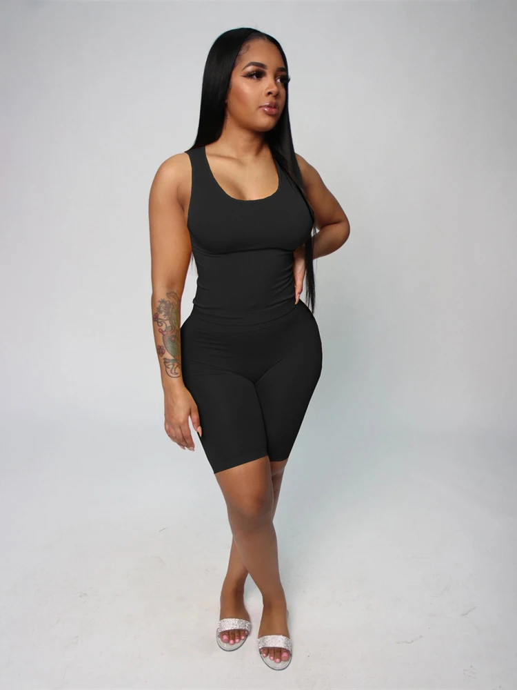 Akaily Streetwear 2 Two Peice Set Outfits Women O Neck Sleeveless Backless Crop Top Skinny Biker Shorts Suits Blue Matching Sets
Akaily Streetwear 2 Two Peice Set Outfits Women O Neck Sleeveless Backless Crop Top Skinny Biker Shorts Suits Blue Matching Sets
