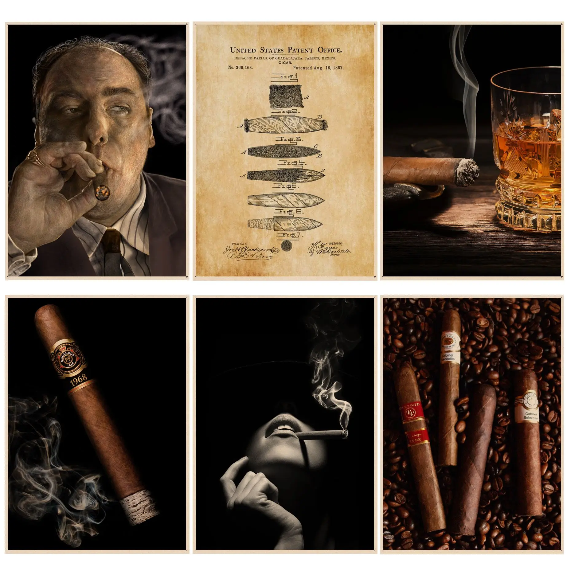 Cigar Size Vintage Posters Kraft Paper Vintage Poster Wall Art Painting Study Posters Wall Stickers
Cigar Size Vintage Posters Kraft Paper Vintage Poster Wall Art Painting Study Posters Wall Stickers