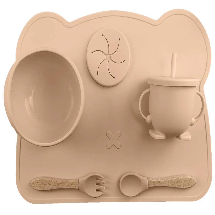 5/Pcs Baby Soft Silicone Suction Cup Bowl Placemat Spoon Fork Set Anti-Slip Cutlery Kids Feeding Tray BPA Free
5/Pcs Baby Soft Silicone Suction Cup Bowl Placemat Spoon Fork Set Anti-Slip Cutlery Kids Feeding Tray BPA Free