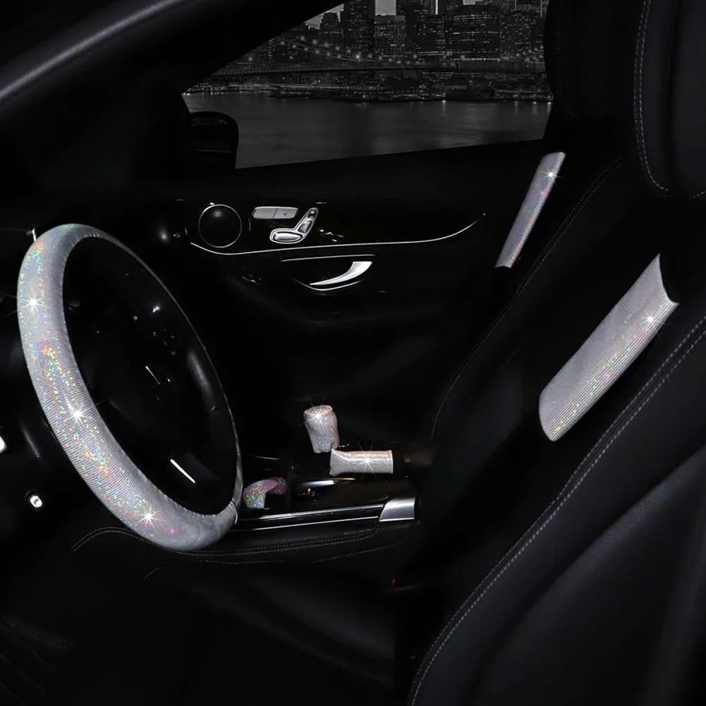 Brand New Steering Wheel Cover Bling Coaster Four Seasons Glitter Handbrake Gear Cover Shoulder Pad Steering Wheel
Brand New Steering Wheel Cover Bling Coaster Four Seasons Glitter Handbrake Gear Cover Shoulder Pad Steering Wheel