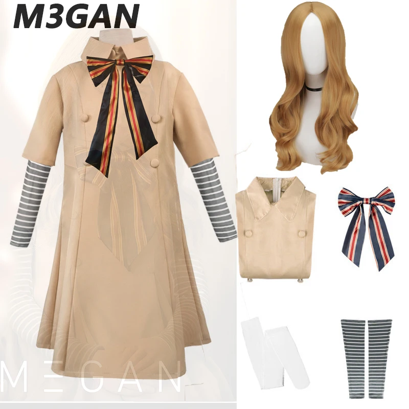 M3GAN Horror Movies Megan Cosplay Costume Dress Socks Bowknot Wig M3GAN Full Sets Kids Adult Halloween Costumes for Girls Women
M3GAN Horror Movies Megan Cosplay Costume Dress Socks Bowknot Wig M3GAN Full Sets Kids Adult Halloween Costumes for Girls Women