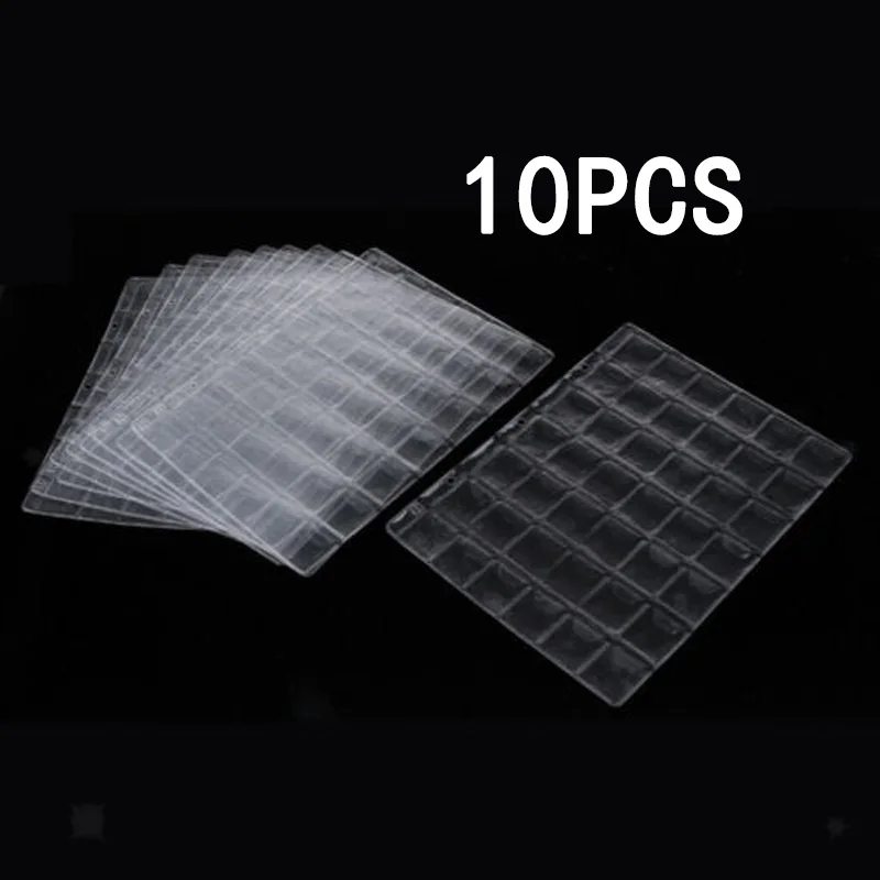 10Pcs 42 Pockets Clear PVC Plastic Coin Pocket Pages Protectors Sheets Pitch 7 Cm Favorites Album Page Case Folder
10Pcs 42 Pockets Clear PVC Plastic Coin Pocket Pages Protectors Sheets Pitch 7 Cm Favorites Album Page Case Folder