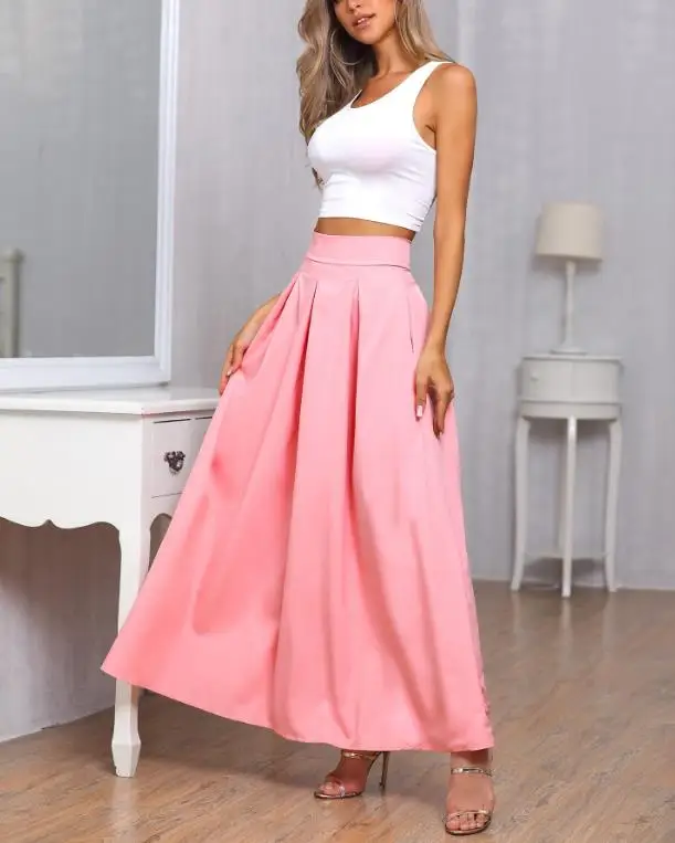 Crop Top & Pleated Skirt Set for Summer Ladies Sleeveless Casual Two Piece Outfits Europe America Fashion Sweet Girl Skirts Sets
Crop Top & Pleated Skirt Set for Summer Ladies Sleeveless Casual Two Piece Outfits Europe America Fashion Sweet Girl Skirts Sets