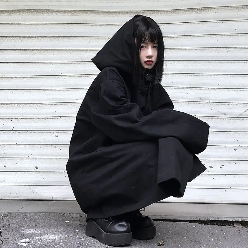 Deeptown Harajuku Black Women Jackets Oversized Gothic Japanese Style Streetwear Vintage Goth Female Windbreaker Outwear Loose
Deeptown Harajuku Black Women Jackets Oversized Gothic Japanese Style Streetwear Vintage Goth Female Windbreaker Outwear Loose