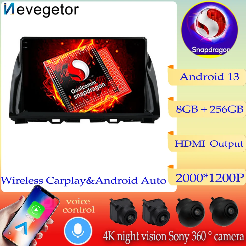 Android 13 Qualcomm Snapdragon для Mazda CX5 CX-5 CX 5 2012-2015, автомобильное радио, мультимедийный стерео видеоплеер, GPS-навигация
Android 13 Qualcomm Snapdragon для Mazda CX5 CX-5 CX 5 2012-2015, автомобильное радио, мультимедийный стерео видеоплеер, GPS-навигация