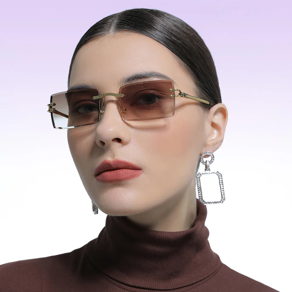 Sunglasses Square Rimless Gradient TAC Lens Men's Eyewear UV400 Protection Women's Shade Sun Glasses очки Dropshippingמשקפיים
Sunglasses Square Rimless Gradient TAC Lens Men's Eyewear UV400 Protection Women's Shade Sun Glasses очки Dropshippingמשקפיים