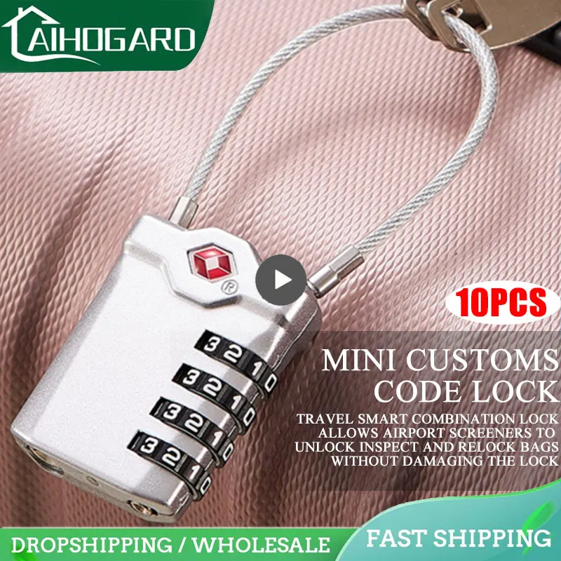 TSA Steel Wire Lock Combination Padlock 4 Digits Code Lock Customs Anti-theft Travel Abroad Luggage Bag Suitcase Trolley Case
TSA Steel Wire Lock Combination Padlock 4 Digits Code Lock Customs Anti-theft Travel Abroad Luggage Bag Suitcase Trolley Case