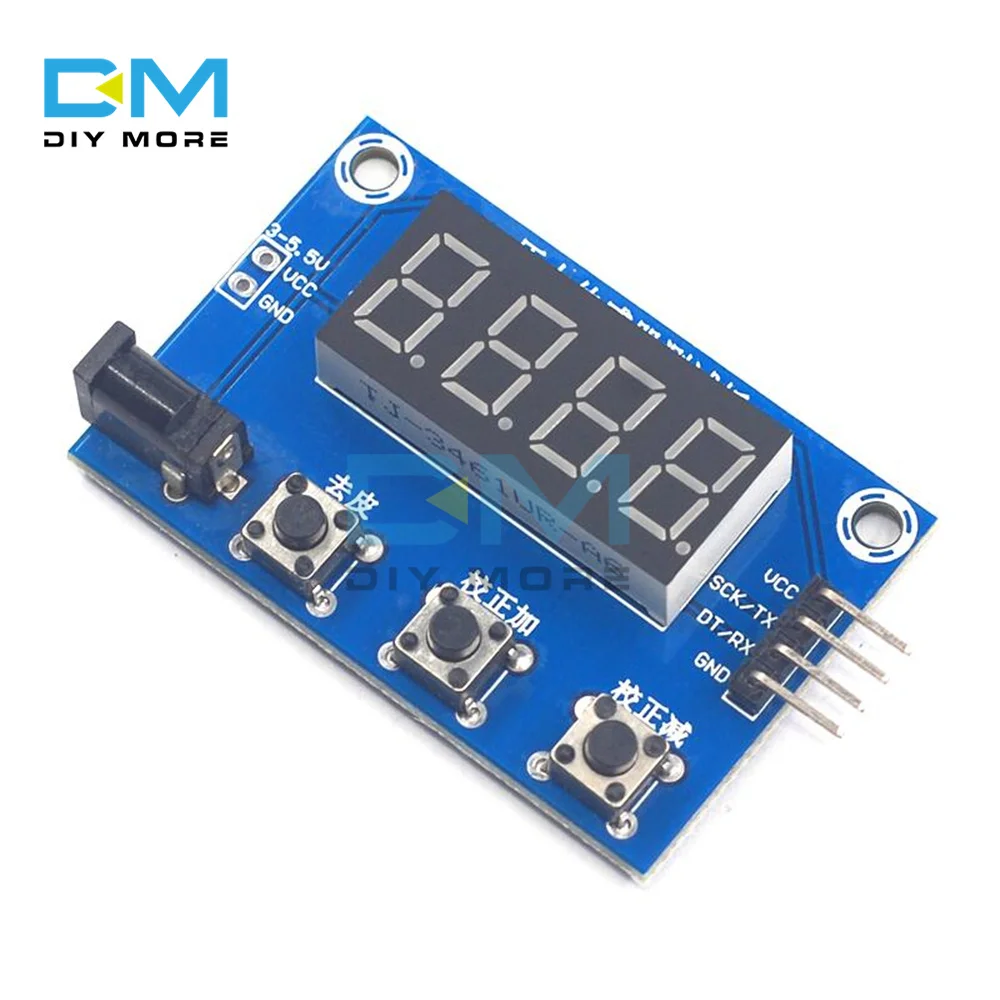 HX711 Load Cell AD Weight Pressure Sensor AD Module Weighing Electronic Scale Module with 24-bit Digital Tube Display
HX711 Load Cell AD Weight Pressure Sensor AD Module Weighing Electronic Scale Module with 24-bit Digital Tube Display