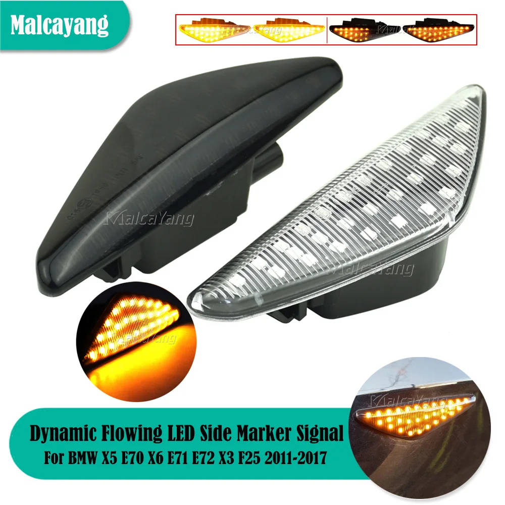 2pcs Dynamic Flowing LED Side Marker Signal Light For BMW X5 E70 X6 E71 E72 X3 F25 2011-2017 Sequential Blinker Lamp
2pcs Dynamic Flowing LED Side Marker Signal Light For BMW X5 E70 X6 E71 E72 X3 F25 2011-2017 Sequential Blinker Lamp