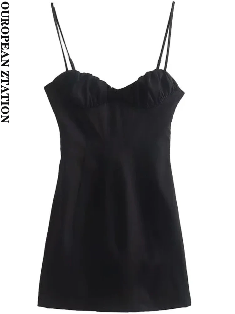 PAILETE Women 2022 fashion with draped fitted mini dress vintage backless thin straps female dresses vestidos mujer
PAILETE Women 2022 fashion with draped fitted mini dress vintage backless thin straps female dresses vestidos mujer