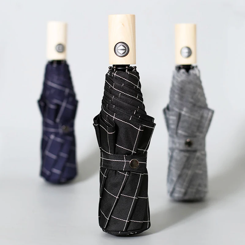 Parachase New Automatic Wood Umbrella Rain Women Plaid Japanese Style Big Folding Umbrellas Windproof 8 Ribs Men Umbrella Brand
Parachase New Automatic Wood Umbrella Rain Women Plaid Japanese Style Big Folding Umbrellas Windproof 8 Ribs Men Umbrella Brand