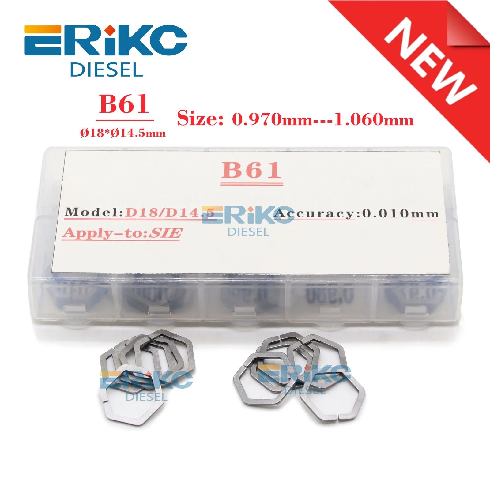 ERIKC E1023601 Шайба регулировки пьезо-топливной форсунки B61, точность, размер 0,970-1,060 мм для форсунок Siemens
ERIKC E1023601 Шайба регулировки пьезо-топливной форсунки B61, точность, размер 0,970-1,060 мм для форсунок Siemens