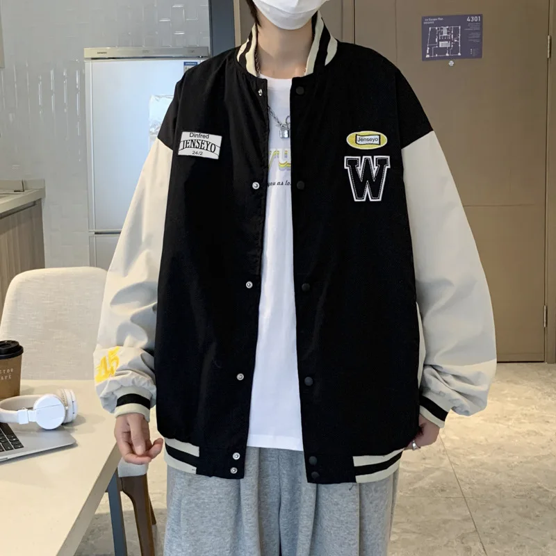 Spring Baseball Jacket Men Tide Brand Loose All-match Patchwork Bomber Jacket Women Korean Couple Casual Varsity Jacket Y2K Coat
Spring Baseball Jacket Men Tide Brand Loose All-match Patchwork Bomber Jacket Women Korean Couple Casual Varsity Jacket Y2K Coat
