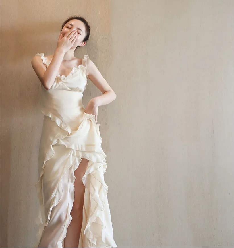 Французская Ретро длинная юбка с оборками, дизайнерская длинная юбка с разрезом, одежда для путешествий, праздничная пляжная юбка, вечернее...
Французская Ретро длинная юбка с оборками, дизайнерская длинная юбка с разрезом, одежда для путешествий, праздничная пляжная юбка, вечернее...