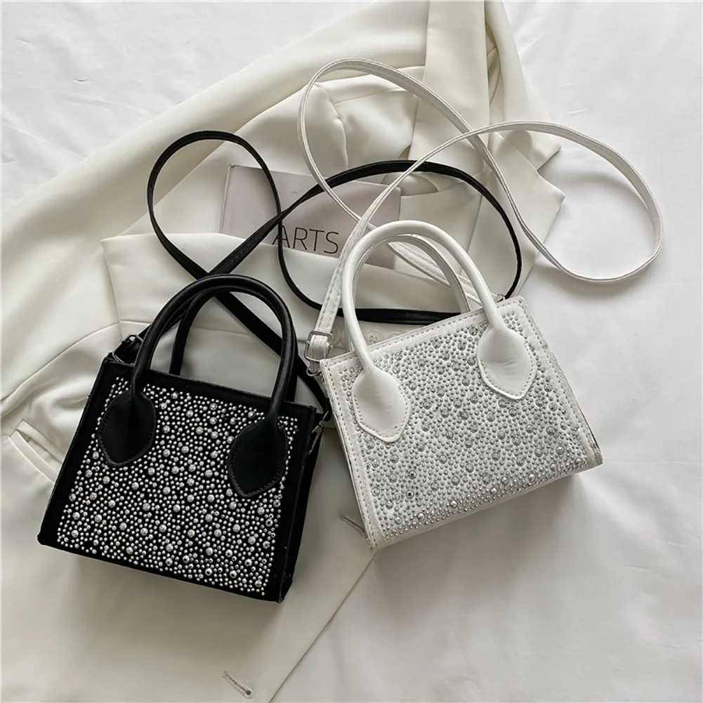 Fashion Diamonds PU Leather Shoulder Handbags for Women Rhinestones Crossbody Messenger Bag Female Casual Travel Top-handle Bags
Fashion Diamonds PU Leather Shoulder Handbags for Women Rhinestones Crossbody Messenger Bag Female Casual Travel Top-handle Bags
