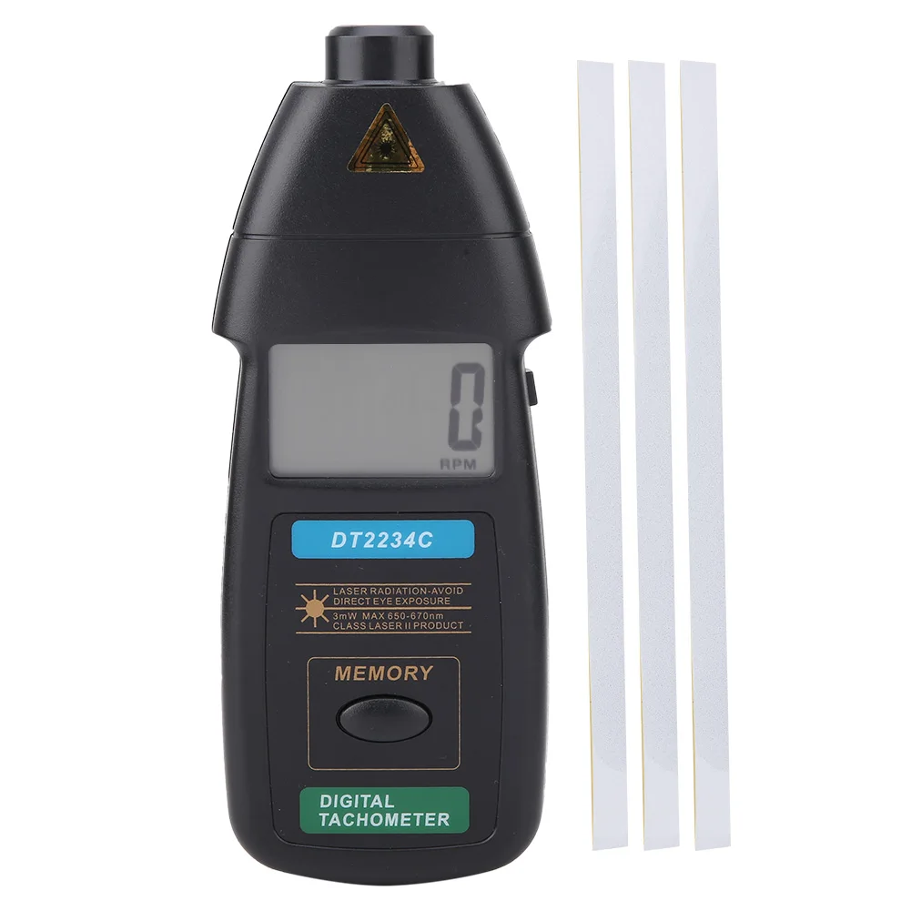 DT2234C Handheld Digital Laser Tachometer 2.5-99999RPM Non-Contact Speed Meter Gauge
DT2234C Handheld Digital Laser Tachometer 2.5-99999RPM Non-Contact Speed Meter Gauge