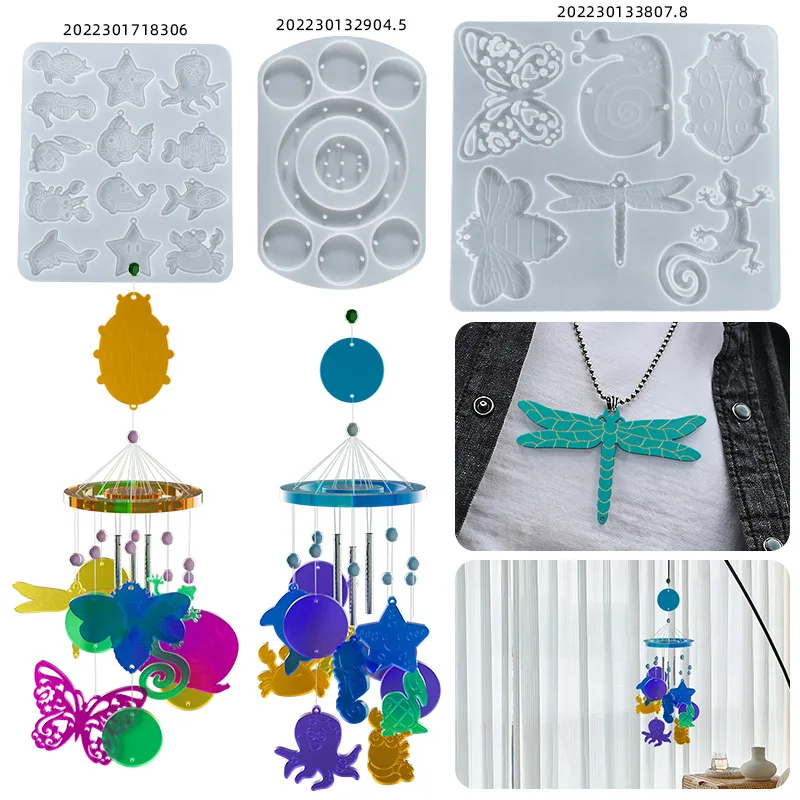 DIY Crystal Epoxy Resin Pendant Silicone Mold Ocean Wind Snail Lizard Wind Bell Animals Pendant Home Hanging Decor Silicone Mold
DIY Crystal Epoxy Resin Pendant Silicone Mold Ocean Wind Snail Lizard Wind Bell Animals Pendant Home Hanging Decor Silicone Mold