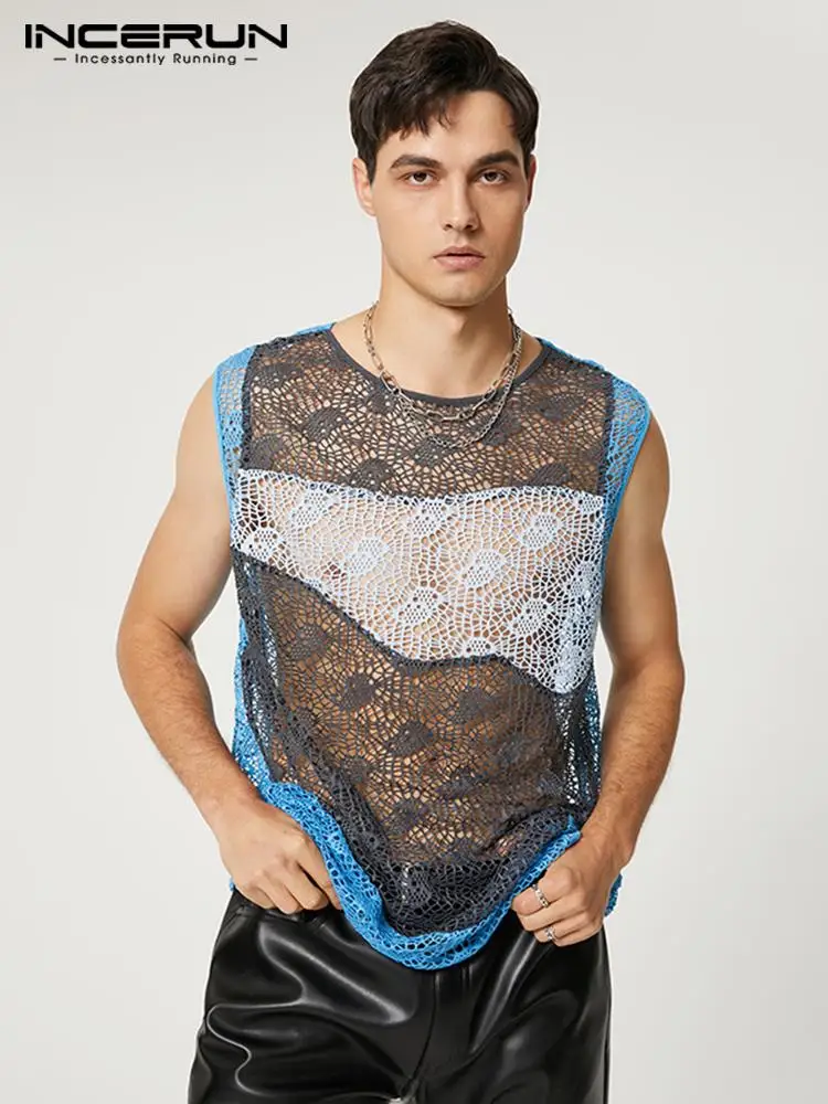 Fashion Casual Style Men's Tops See-through Gradient Waistcoat Stylish Hot Sale Male Hollow Sleeveless Vests S-5XL INCERUN 2022
Fashion Casual Style Men's Tops See-through Gradient Waistcoat Stylish Hot Sale Male Hollow Sleeveless Vests S-5XL INCERUN 2022