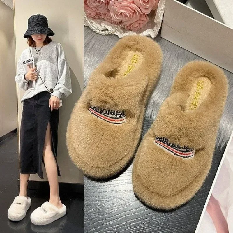 SLTNX 2023 Autumn/Winter Comfortable Lamb Fluffy Slippers Women's Outerwear Trend Ultra High Heel Platform Elevating Slippers
SLTNX 2023 Autumn/Winter Comfortable Lamb Fluffy Slippers Women's Outerwear Trend Ultra High Heel Platform Elevating Slippers