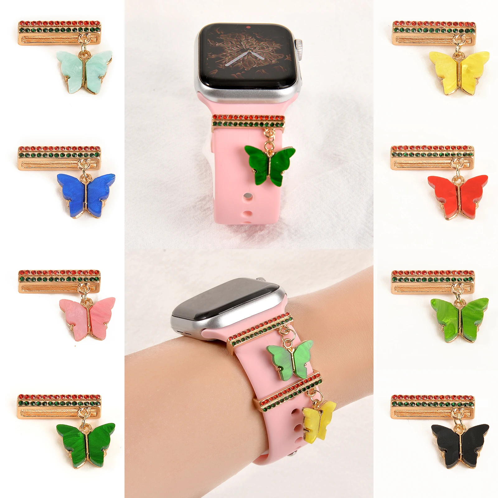 Decorative Ring For Apple Watch Silicone Strap Accessories Metal Charms Nail Fashion Wristband For Iwatch Bracelet Ornament DIY
Decorative Ring For Apple Watch Silicone Strap Accessories Metal Charms Nail Fashion Wristband For Iwatch Bracelet Ornament DIY