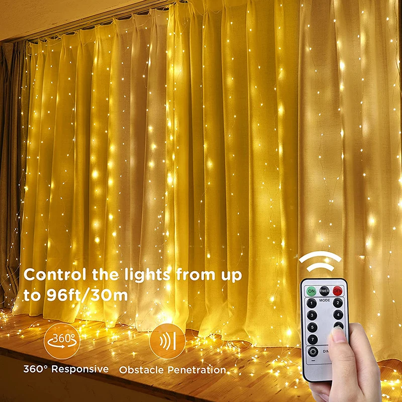 Curtain Garland Lights Home Holiday Bedroom Bulb Christmas Garden Street Decor Fairy Outdoor Wedding Lamp With Remote Control
Curtain Garland Lights Home Holiday Bedroom Bulb Christmas Garden Street Decor Fairy Outdoor Wedding Lamp With Remote Control