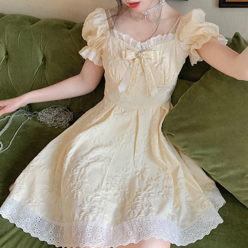 Puff Sleeve Lace Summer Dresses Women French Fairy Slim Vintage Female 2022 Square Collar Design Korean Evening Dresses Vestido
Puff Sleeve Lace Summer Dresses Women French Fairy Slim Vintage Female 2022 Square Collar Design Korean Evening Dresses Vestido