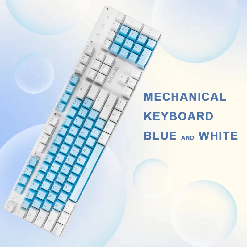 

Механическая игровая клавиатура BAJEAL k500, клавиатуры для компьютера с подсветкой, 104keys, периферийные устройства для электронных видов спорта для настольного ноутбука