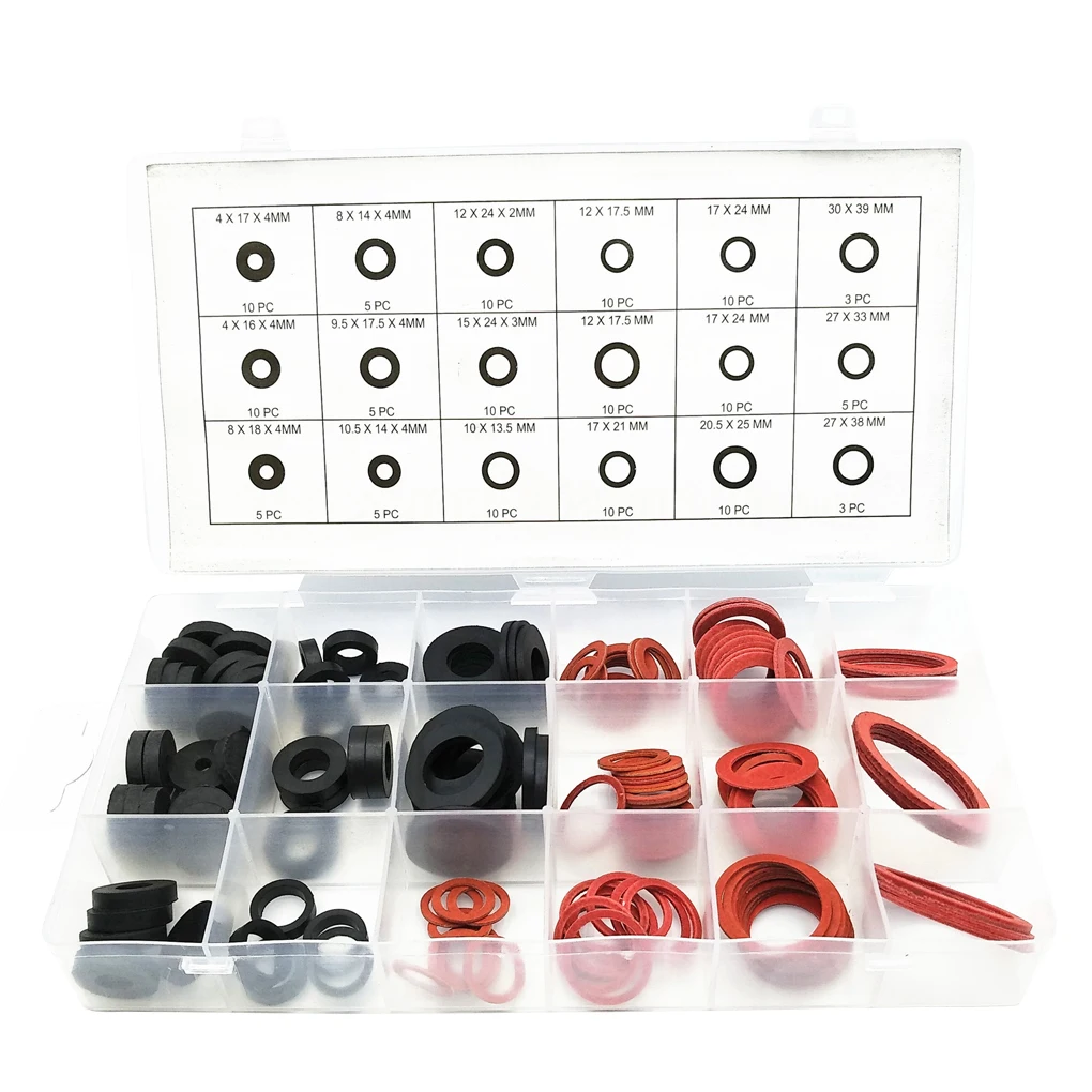 141-Piece Faucet Washer Assortment Kit 18 Different Assorted Sizes O-ring Seal Silicone Gaskets
141-Piece Faucet Washer Assortment Kit 18 Different Assorted Sizes O-ring Seal Silicone Gaskets