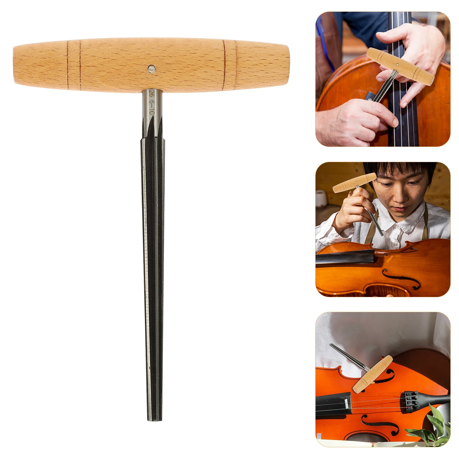 Reamer Violin Peg Tool Luthier Hole Guitar Viola Making Steel Supplies Repair Handle Instrumentwood Accessory Gadget Stainless
Reamer Violin Peg Tool Luthier Hole Guitar Viola Making Steel Supplies Repair Handle Instrumentwood Accessory Gadget Stainless