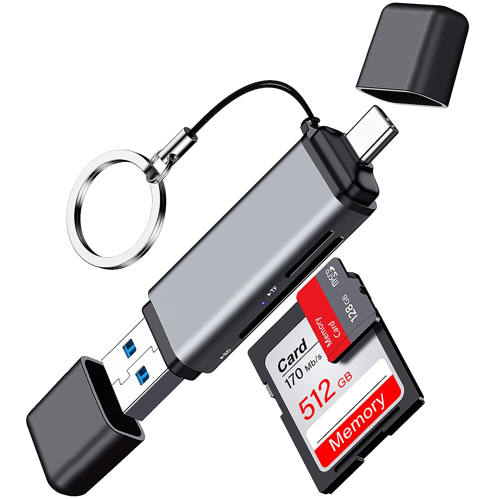 Устройство для чтения SD-карт с двойным разъемом USB 3,0/USB C адаптер для чтения карт памяти поддерживает SD/Micro SD/SDXC/SDHC/MMC/телефон
Устройство для чтения SD-карт с двойным разъемом USB 3,0/USB C адаптер для чтения карт памяти поддерживает SD/Micro SD/SDXC/SDHC/MMC/телефон