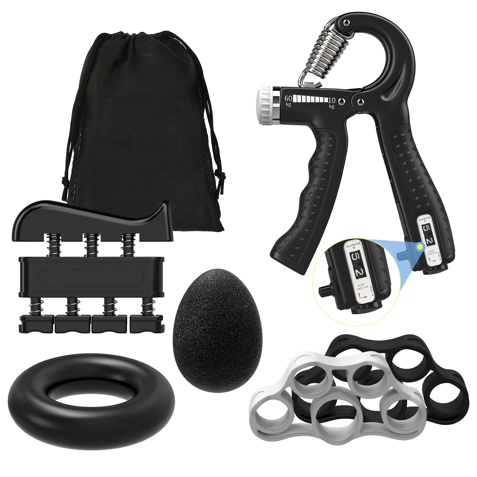 Exerciser Expander Trainer For Wrist Arm Hand Gripper Dynamometer Fitness Strength 10-60kg Hand Recovery Finger Grip Gym Muscle
Exerciser Expander Trainer For Wrist Arm Hand Gripper Dynamometer Fitness Strength 10-60kg Hand Recovery Finger Grip Gym Muscle