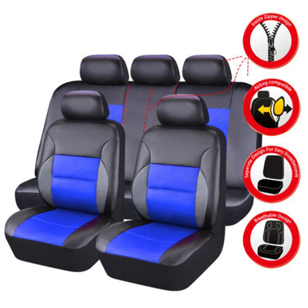 Universal Car Seat Covers Set PU Leather Protector for Nissan Almera N16 G15 Classic Altima JUKE Kicks March Micra Murano Z51
Universal Car Seat Covers Set PU Leather Protector for Nissan Almera N16 G15 Classic Altima JUKE Kicks March Micra Murano Z51