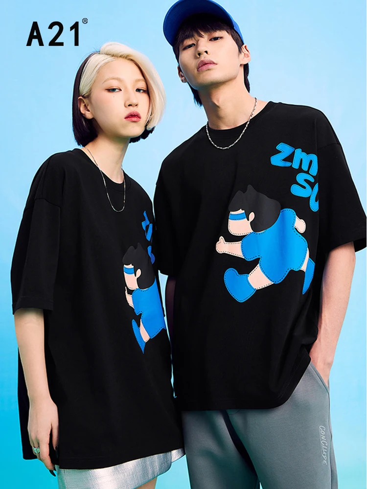 A21 Women Casual Baggy T-shirts for Summer 2022 Fashion New Cartoon Print Couple Tops Female Loose Short Sleeve 100% Cotton Tees
A21 Women Casual Baggy T-shirts for Summer 2022 Fashion New Cartoon Print Couple Tops Female Loose Short Sleeve 100% Cotton Tees