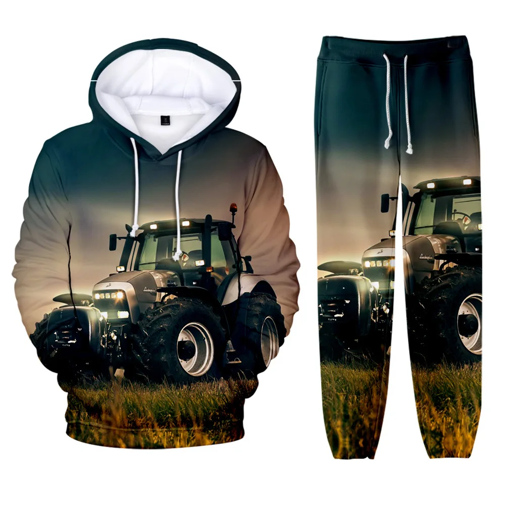 New 3D Tractor Pattern Car Hip hop Harajuku Long-sleeved Hooded 2Pcs Women/Men Autumn Tracksuit Hoodies Pants 100-4XL Oversized
New 3D Tractor Pattern Car Hip hop Harajuku Long-sleeved Hooded 2Pcs Women/Men Autumn Tracksuit Hoodies Pants 100-4XL Oversized