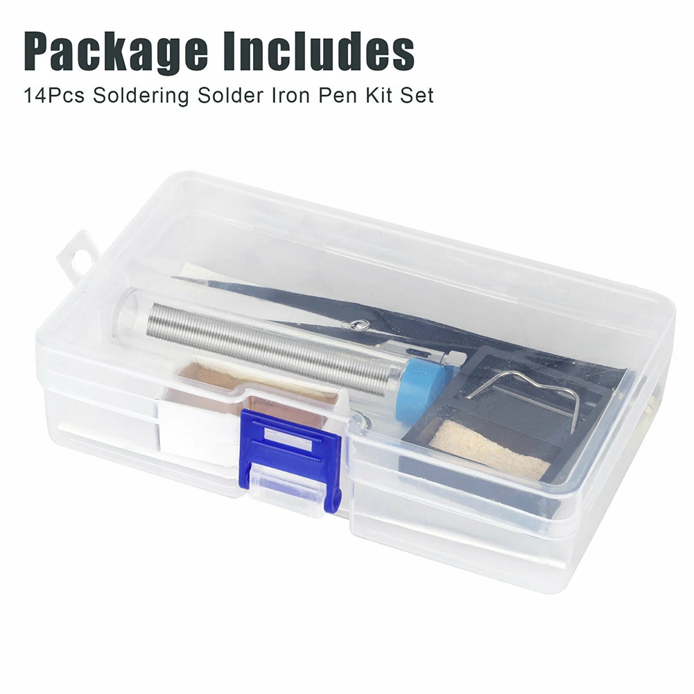 Butane Gas Soldering Iron Kit Pen Set 8ML Cordless Welding Torch Pen 1300 Degrees Portable Tool Accessory Kit Welding Repairing
Butane Gas Soldering Iron Kit Pen Set 8ML Cordless Welding Torch Pen 1300 Degrees Portable Tool Accessory Kit Welding Repairing