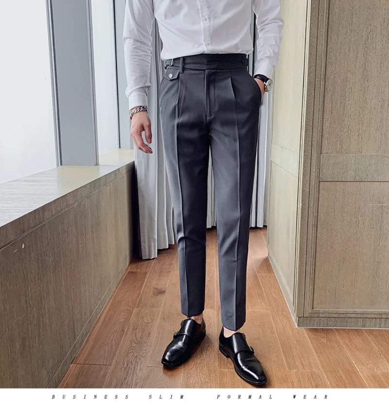 Traje Hombre Formal Versatile Trousers Gray Black Parfum Men Dress Pant Office Trousers Men British Style Trousers Business
Traje Hombre Formal Versatile Trousers Gray Black Parfum Men Dress Pant Office Trousers Men British Style Trousers Business