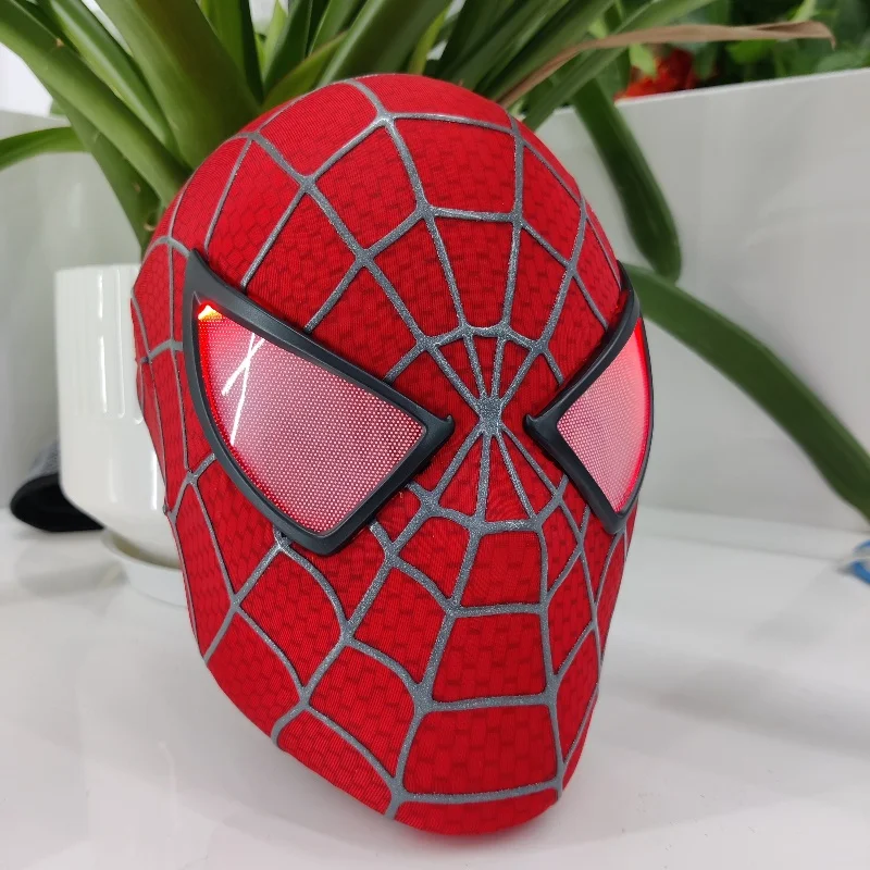 Лидер продаж Marvel 1:1 3d Человек-паук Тобский яд шлем огни маска с маской съемные