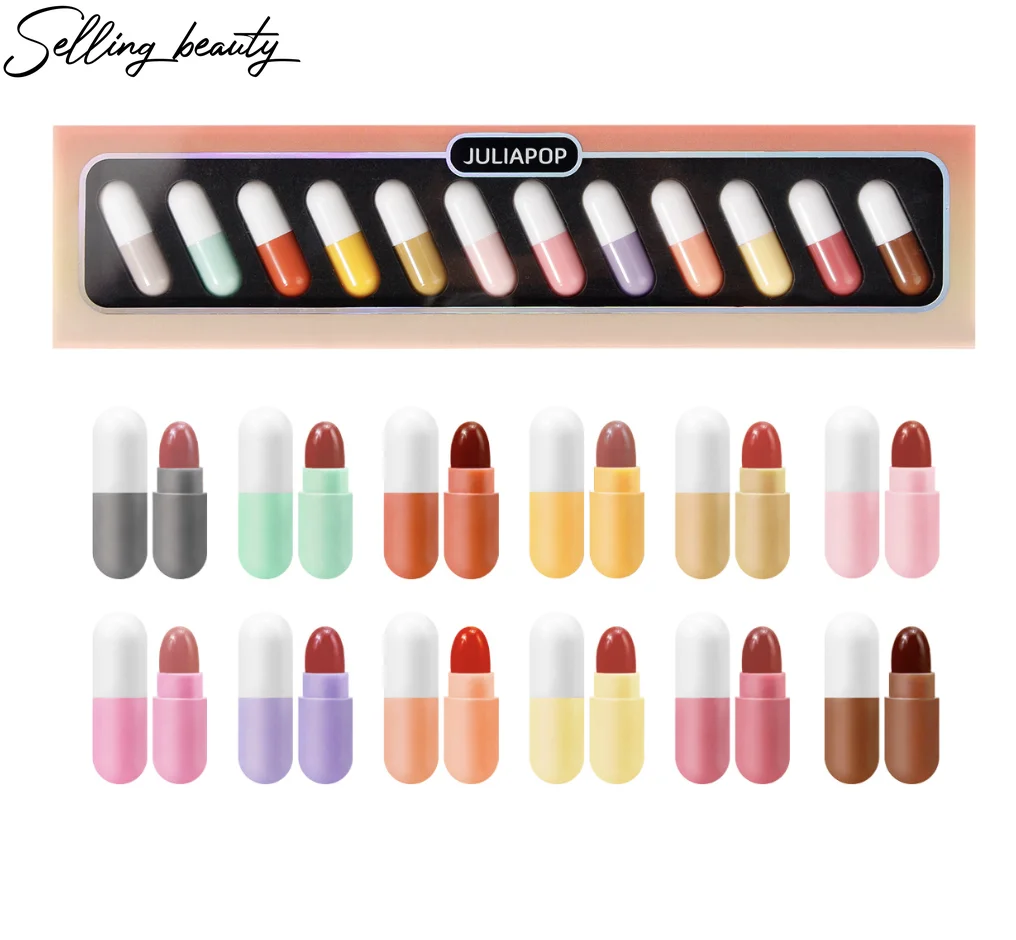 New Mini 12 Color Capsule Matte Liquid Lipstick Set Waterproof Non-stick Cup Pill Lipstick Novelty Lip Diy Cosmetics for Women
New Mini 12 Color Capsule Matte Liquid Lipstick Set Waterproof Non-stick Cup Pill Lipstick Novelty Lip Diy Cosmetics for Women