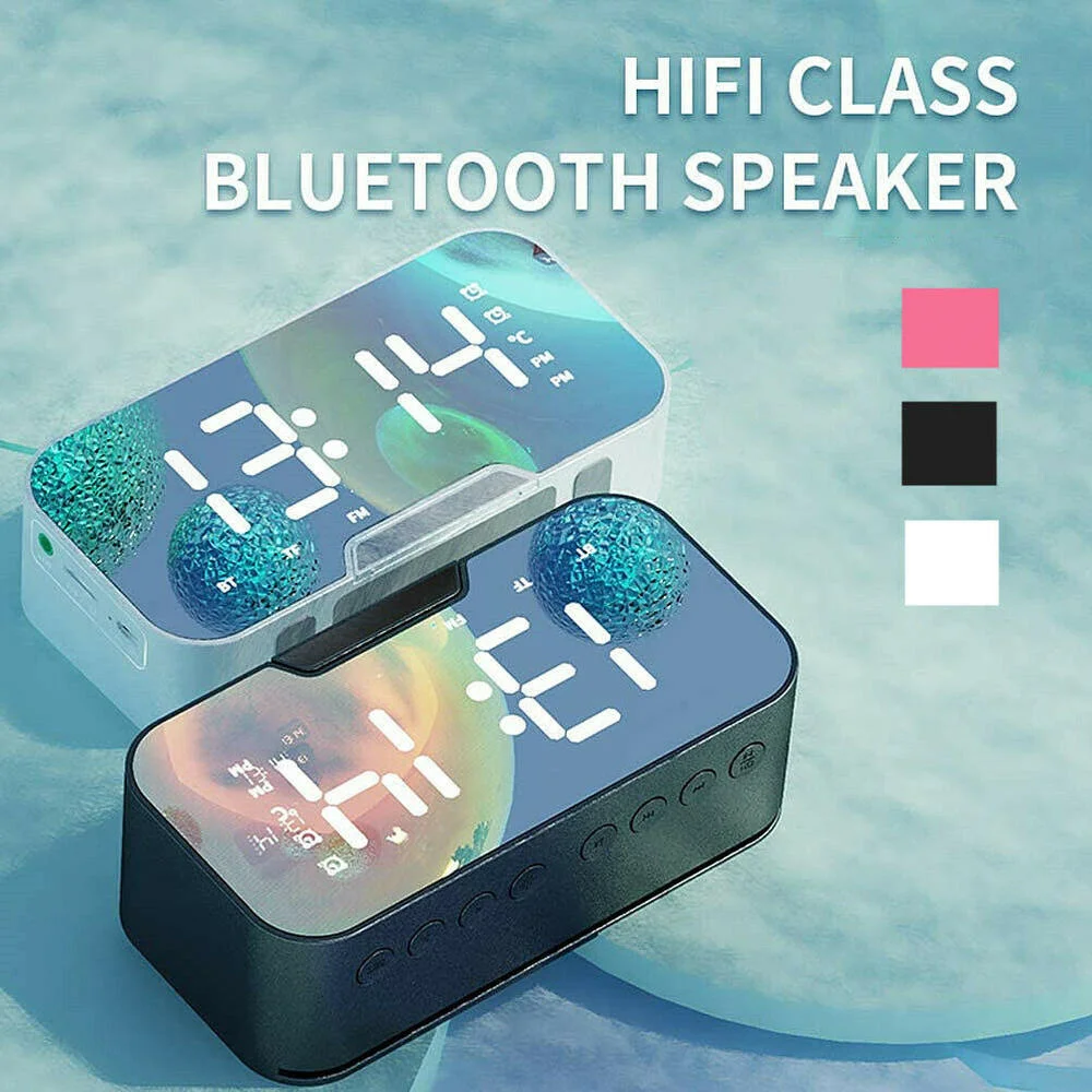 2022 New Mirror Clock Led Wireless Bluetooth Speaker Portable Mini Voice Broadcast Alarm Clock Mp3 Radio Home Gift For Family
2022 New Mirror Clock Led Wireless Bluetooth Speaker Portable Mini Voice Broadcast Alarm Clock Mp3 Radio Home Gift For Family