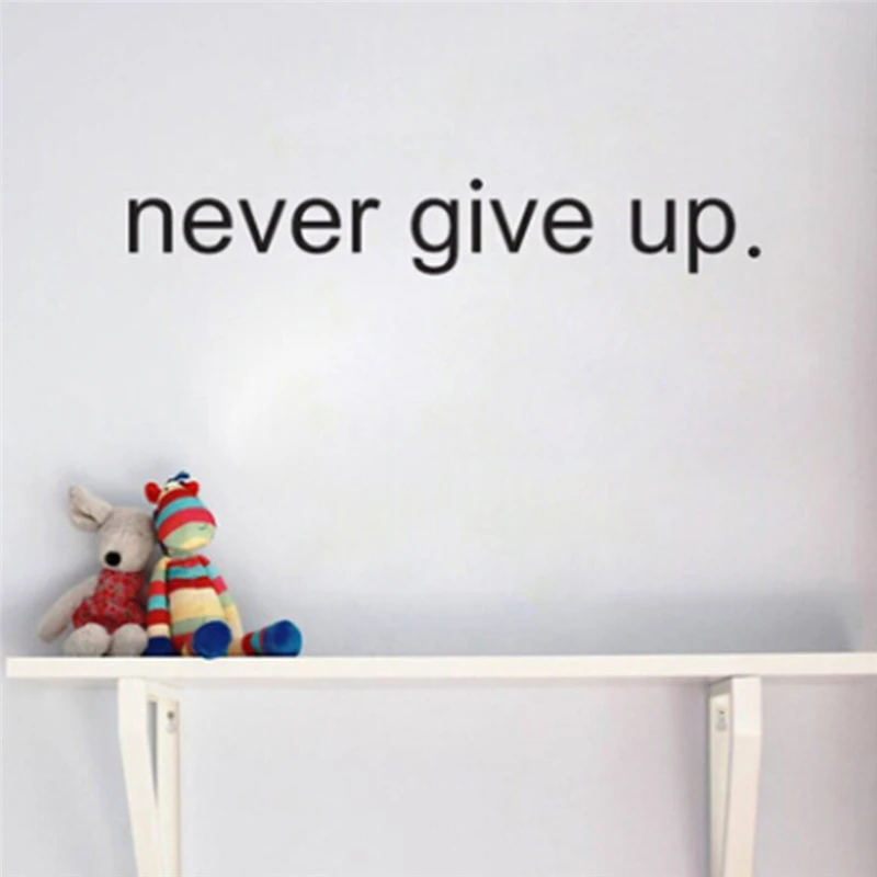 Creative Never Give Up Removable Wall Sticker Decal Quote Art Decor Inspirational Phrase English Words Wall Stickers 
Creative Never Give Up Removable Wall Sticker Decal Quote Art Decor Inspirational Phrase English Words Wall Stickers