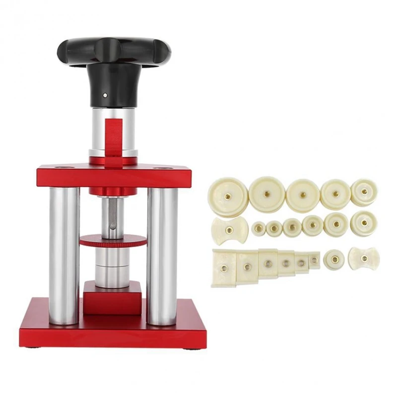 New Screw Type Precise Crystal Bezel Watch Back Case Cover Press Tool With 20 Dies Pressing Repair Watch Repair Tool
New Screw Type Precise Crystal Bezel Watch Back Case Cover Press Tool With 20 Dies Pressing Repair Watch Repair Tool