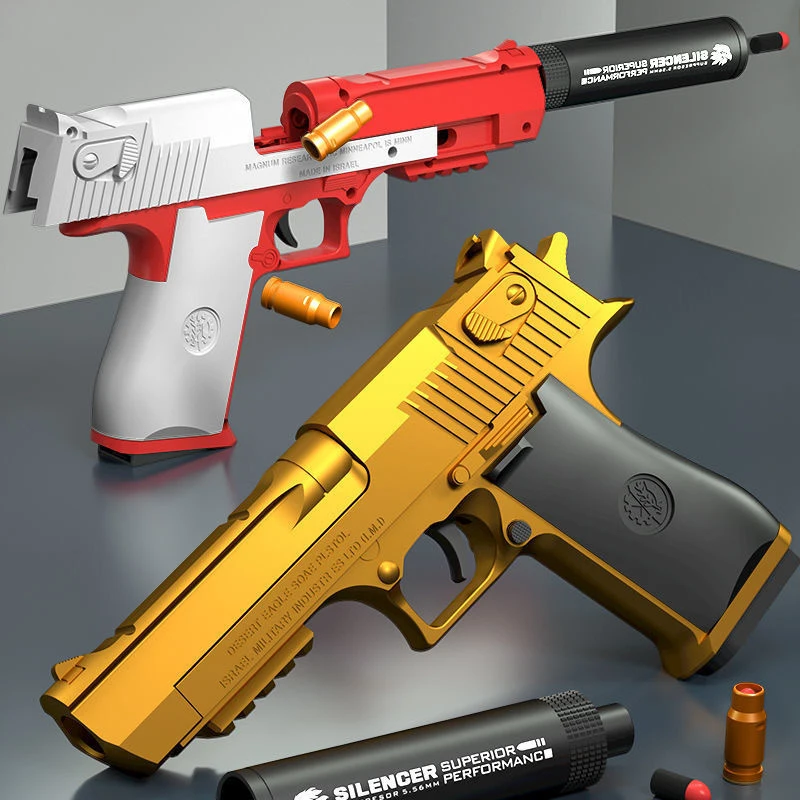Brand New Gold Desert Eagle Soft Bullets Pull Back Action Toy Guns Kids Shooting Games Dropshipping
Brand New Gold Desert Eagle Soft Bullets Pull Back Action Toy Guns Kids Shooting Games Dropshipping