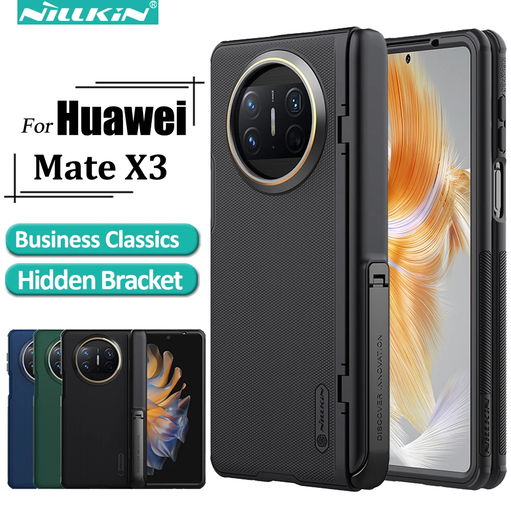 

Чехол Nillkin для Huawei Mate X3, матовый защитный чехол для телефона из поликарбоната + ТПУ, жесткий скрытый кронштейн, защитная задняя крышка