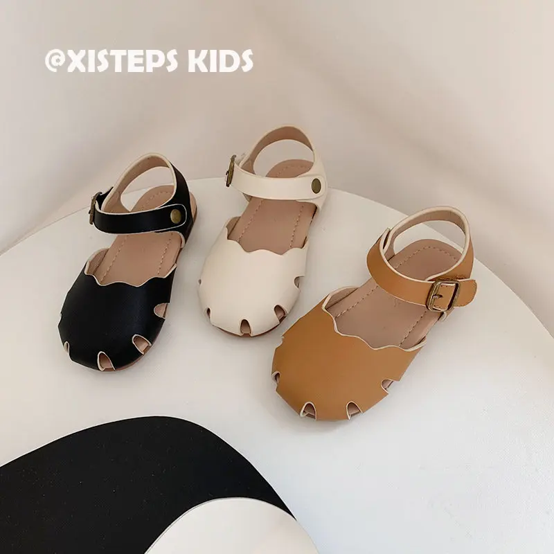 Super Cute Comfy Children Girls Leather Sandals Black Beige Non-slip Toddler Beach Sandals Infantil sandalias 1-7Y
Super Cute Comfy Children Girls Leather Sandals Black Beige Non-slip Toddler Beach Sandals Infantil sandalias 1-7Y